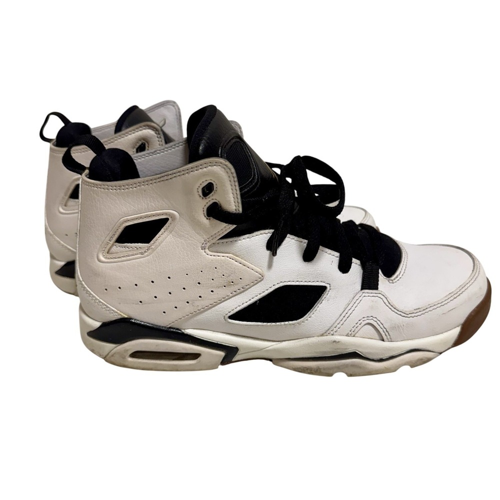 Jordan Flight Club 91 Kids White Black Gold Sneakers 555333-121 Size 7.5Y